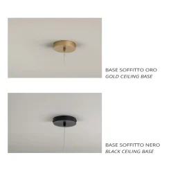Lampada a Sospensione in Vetro Soffiato a Doppio Strato Made in Italy - Trilly