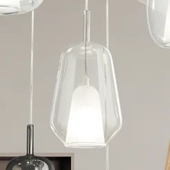 Lampada a Sospensione in Vetro e Filo Trasparente Made in Italy - Trilly