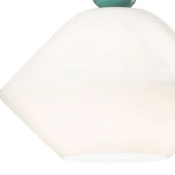 Lampada a Sospensione in Vetro e Ceramica Colorata Made in Italy - Lariat