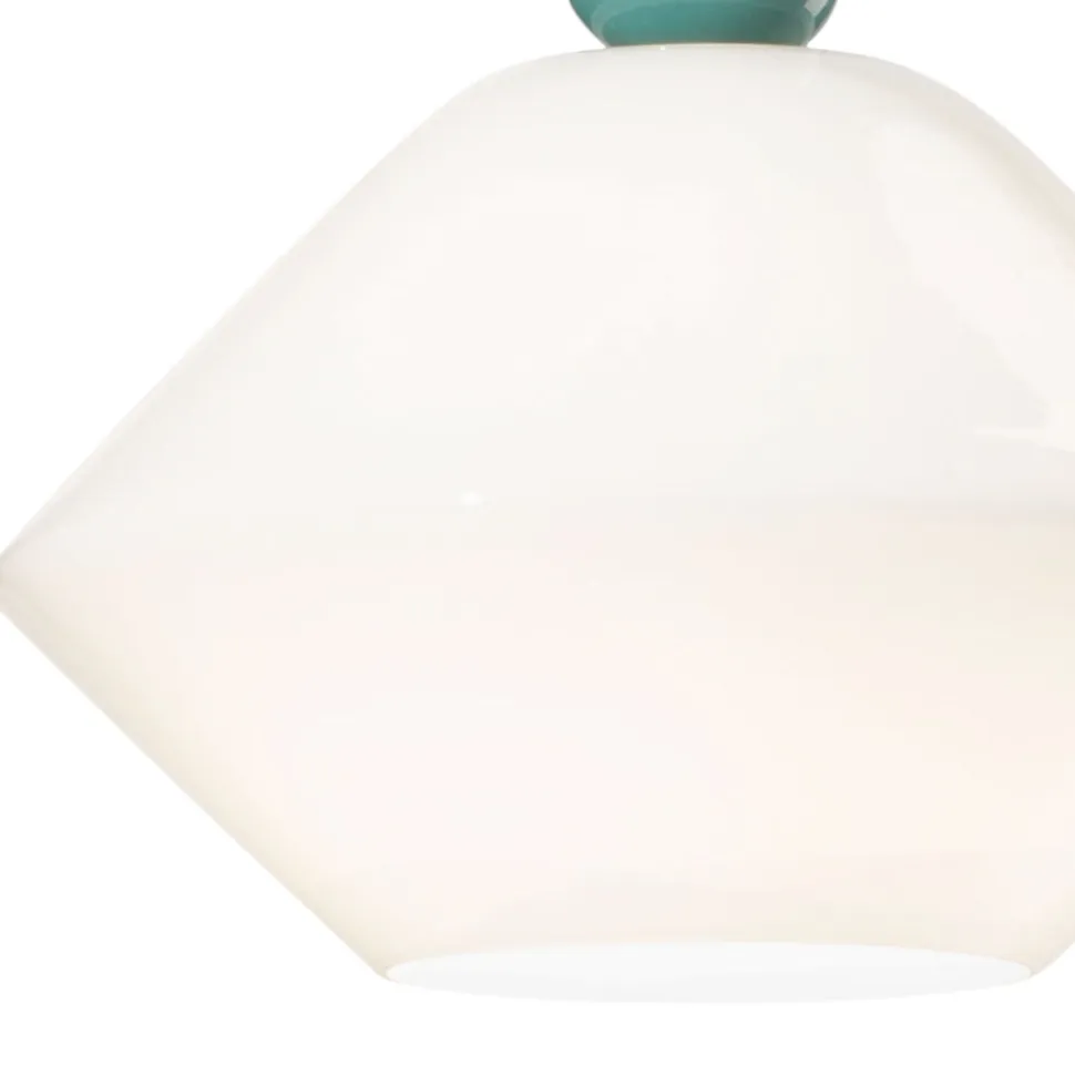 Lampada a Sospensione in Vetro e Ceramica Colorata Made in Italy - Lariat