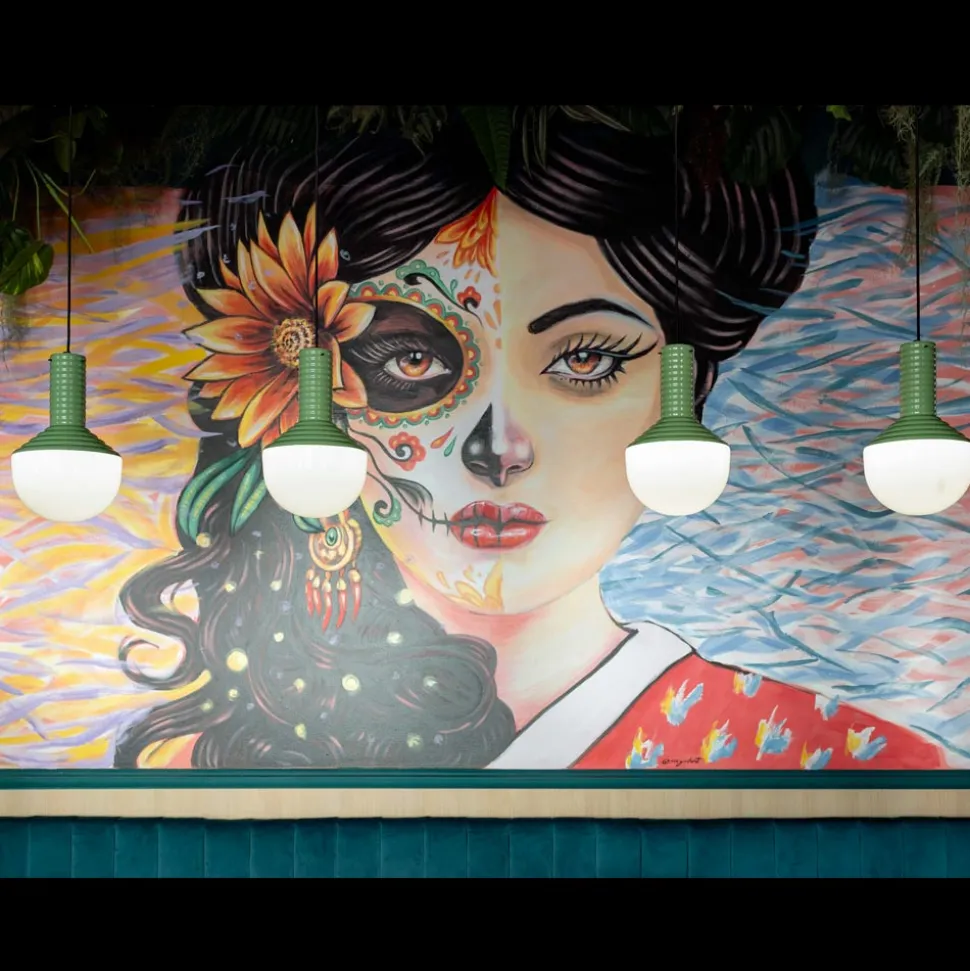 Lampada a Sospensione in Vetro Verniciato Made in Italy - Selaron