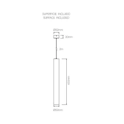 Lampada a Sospensione Led Decorativa in Alluminio Bianco o Nero - Rebolla