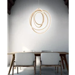 Lampada a Sospensione LED Grande o Piccola in Metallo Oro di Design - Point