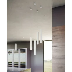 Lampada a Sospensione Led 7W in Alluminio Bianco o Nero Opaco - Rebolla