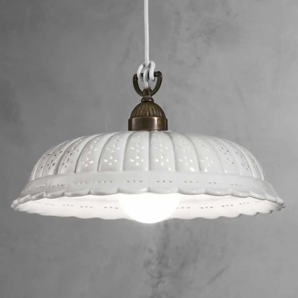 Lampada a sospensione liberty in ceramica Ø42 Anita Il Fanale
