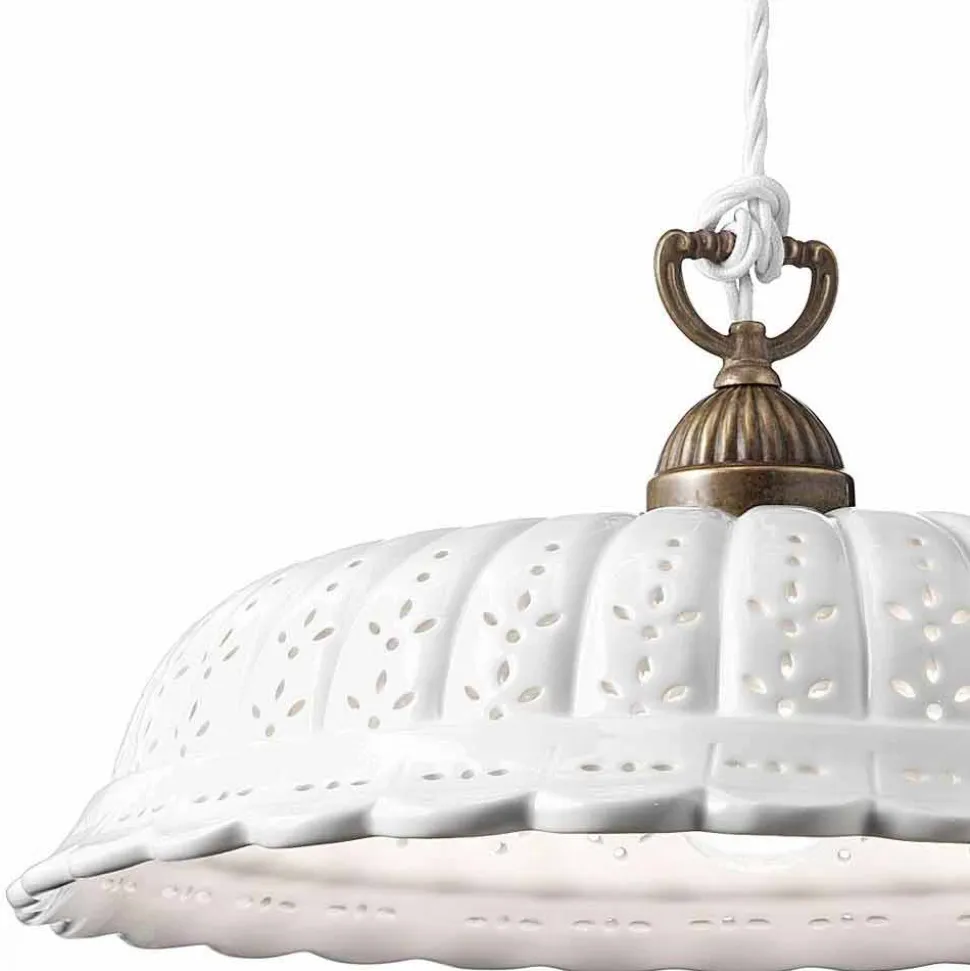 Lampada a sospensione liberty in ceramica Ø42 Anita Il Fanale