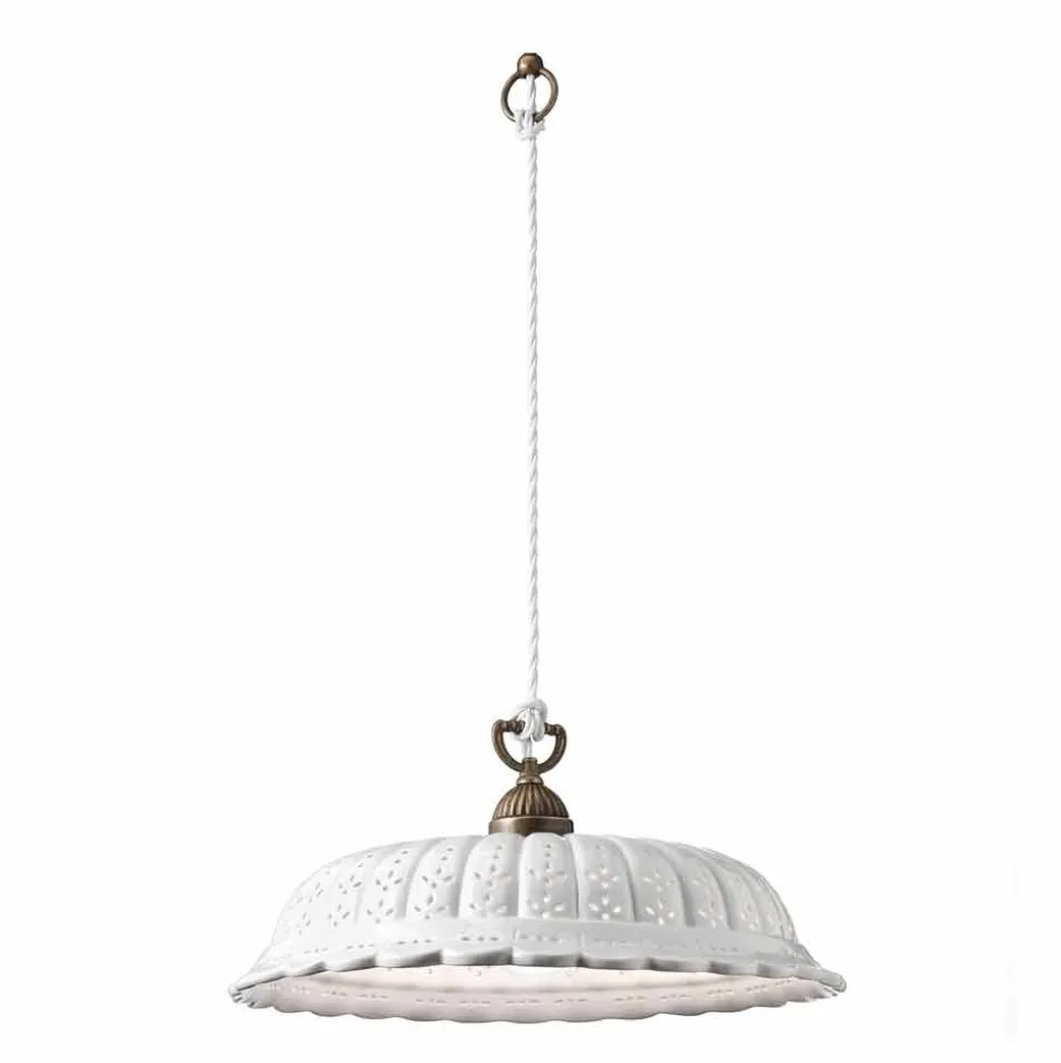 Lampada a sospensione liberty in ceramica Ø42 Anita Il Fanale