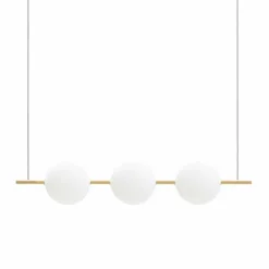 Lampada a Sospensione 3 Luci in Ottone e Vetro 2 Finiture - Alma by Il Fanale