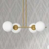 Lampada a Sospensione Moderna in Metallo e Vetro Bianco Made in Italy - Carima