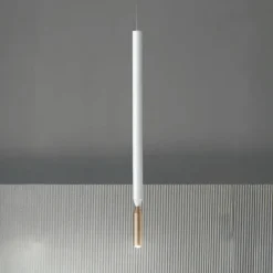 Lampada a Sospensione Moderna con Luce LED in Metallo Verniciato - Larice