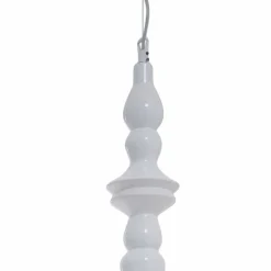 Lampada a Sospensione Paralume Corto in Ceramica Bianca Lucida Design - Cadabra