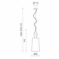Lampada a Sospensione Paralume in Ceramica Bianco Lucido di Design - Cadabra