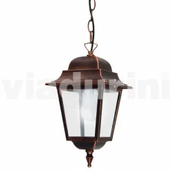 Lampada a sospensione per esterno in alluminio made in Italy, Aquilina