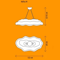Lampada a Sospensione per Esterno Design a Nuvola in Plastica - Nefos by Myyour