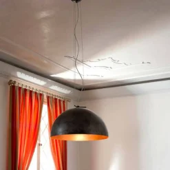 Lampada a sospensione piccola in acciaio Moonlight di Aldo Bernardi