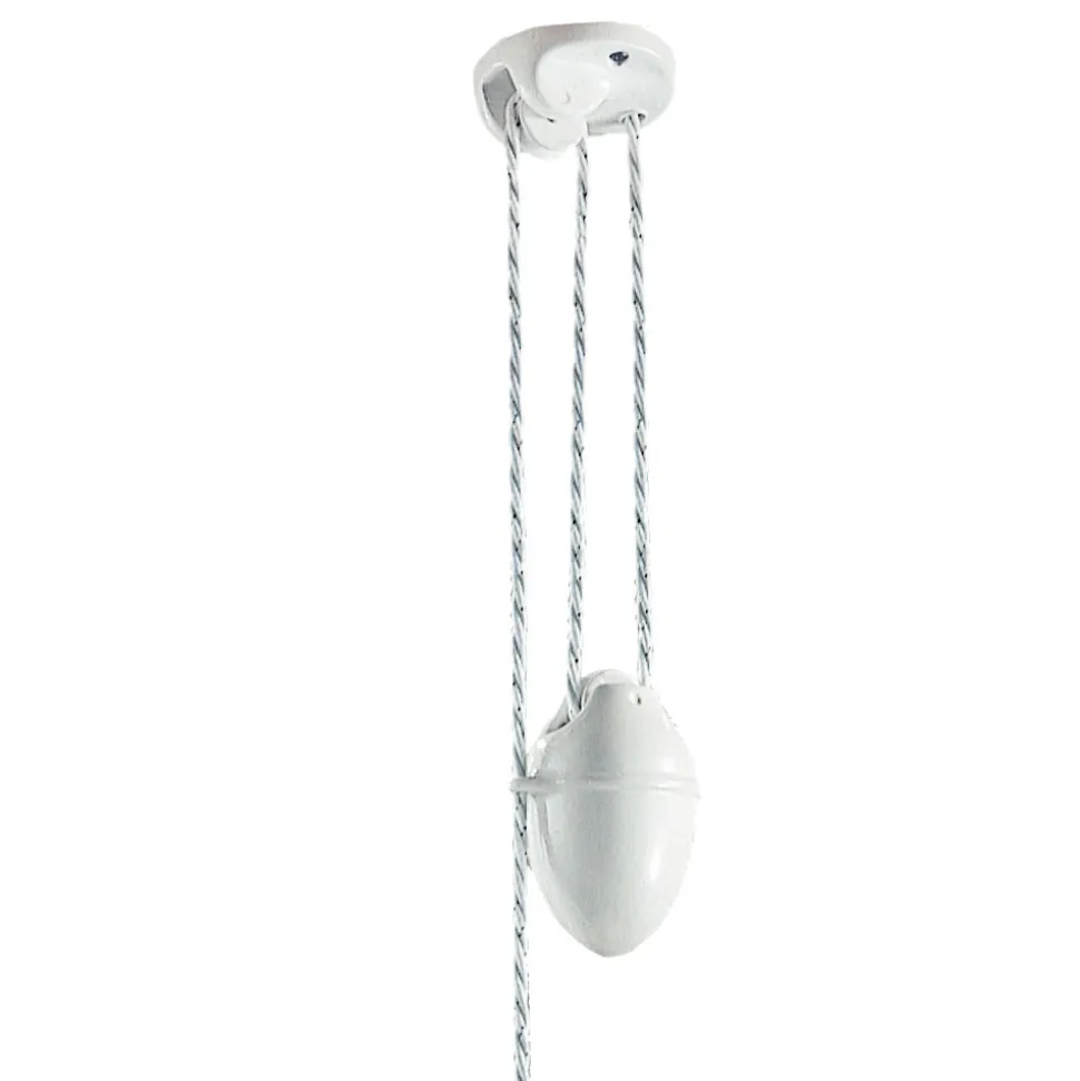 Lampada a Sospensione Saliscendi in Ceramica Lucida Ondulata - Belluno