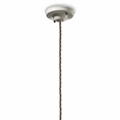 Lampada a sospensione vintage in ceramica e metallo Janice Ferroluce
