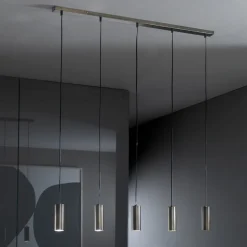 Lampada a 5 Sospensioni in Metallo Made in Italy - Read