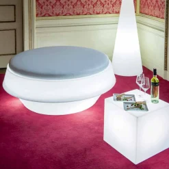 Lampada bianca da tavolo / da terra Slide Cubo, made in Italy