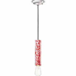 Lampada Cilindrica a Sospensione Ceramica Colorata Made in Italy – Ferroluce Pi