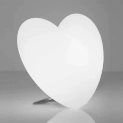 Lampada cuore da tavolo luminosa Slide Love colorata fatta in Italia