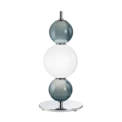 Lampada da Appoggio a Tre Lumi in Vetro e Metallo Made in Italy - Lumira