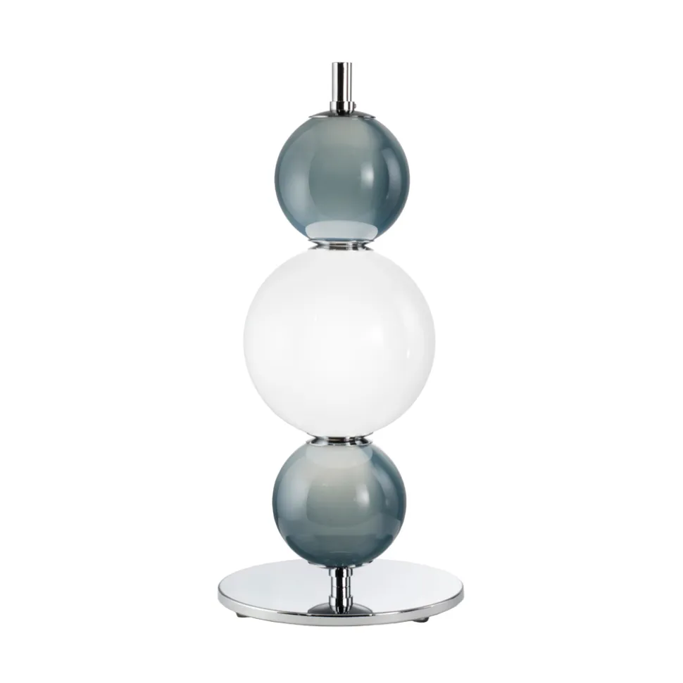 Lampada da Appoggio a Tre Lumi in Vetro e Metallo Made in Italy - Lumira