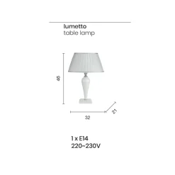 Lampada da Appoggio Classica in Vetro Italiano Fatto a Mano - Rapallo