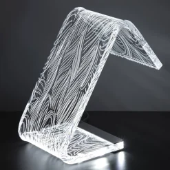 Lampada da Appoggio Led Cristallo Acrilico Decoro a Laser - Possett