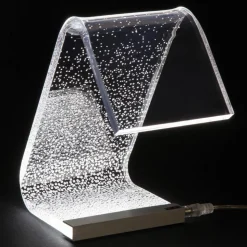 Lampada da Appoggio Led Cristallo Acrilico Decoro a Laser - Possett
