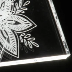 Lampada da Appoggio Led Cristallo Acrilico Decoro a Laser - Possett