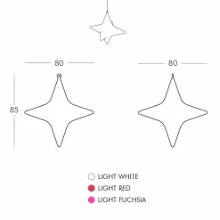 Lampada da Esterno a Sospensione a Led Forma a Stella Design di Slide - Sirio