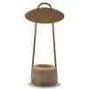 Lampada da Esterno con Fioriera in Argilla, Alluminio e Ottone - Cappello