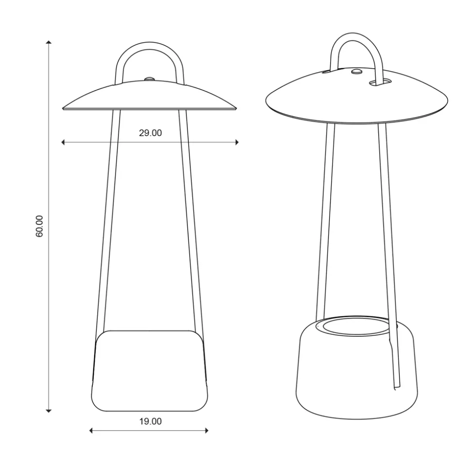 Lampada da Esterno con Fioriera in Argilla, Alluminio e Ottone - Cappello