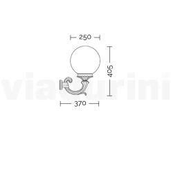 Lampada da Esterno in Alluminio Bianco con Sfera in Acrilico Opale - Trovabianco