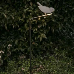 Lampada da Esterno in Maiolica Toscana Smaltata Made in Italy - Uccellino