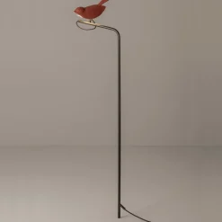 Lampada da Esterno in Maiolica Toscana Smaltata Made in Italy - Uccellino