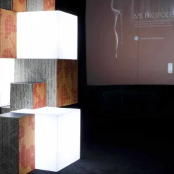Lampada da esterno moderna di design Slide Cube, prodotta in Italia