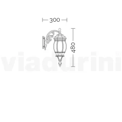 Lampada da Esterno Stile Vintage in Alluminio Bianco Made in Italy - Dodo