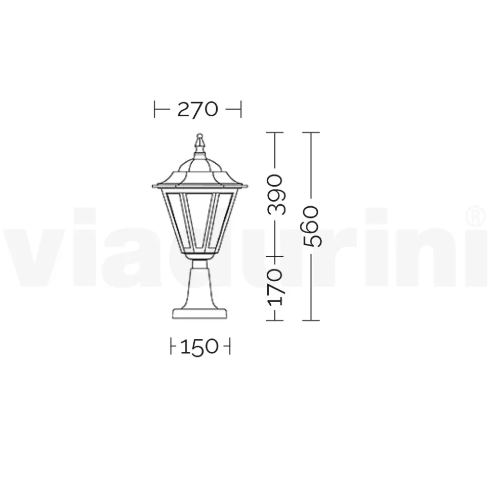 Lampada da Esterno Vintage in Alluminio Bianco Made in Italy - Terella