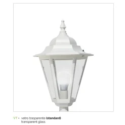 Lampada da Esterno Vintage in Alluminio Bianco Made in Italy - Terella