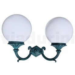 Lampada da Giardino con 2 Luci in Acrilico e Struttura in Alluminio - Trovanero