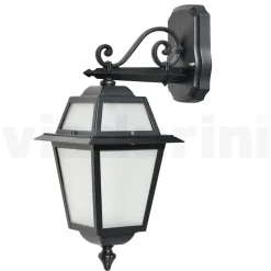 Lampada da Giardino in Alluminio Antracite e Vetro Sabbiato - Elric
