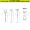 Lampada da Giardino in Vetro Trasparente e 5 Finiture di Alluminio - Pinako