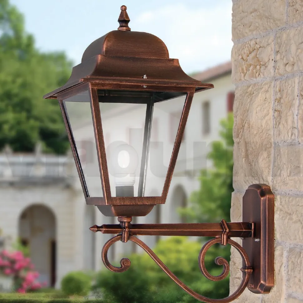 Lampada da Muro per Esterno in Alluminio e Vetro Trasparente - Alchimista