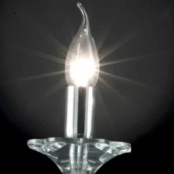 Lampada da parete a due luci in vetro e cristallo Ivy, made in Italy