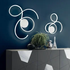 Lampada da Parete con LED in Metallo Verniciato Design Moderno - Trella