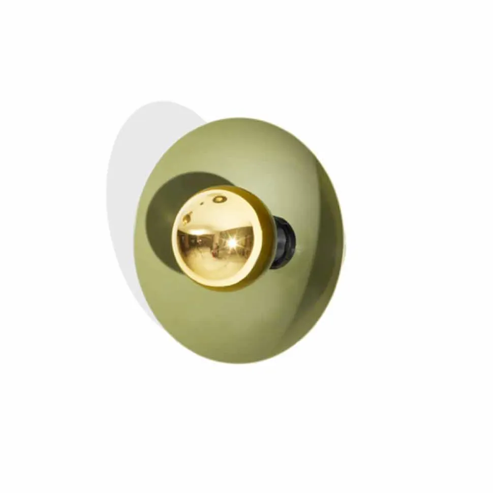 Lampada da Parete Design Moderno in Metallo con Decoro Oro Made in Italy - Valta