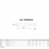 Lampada da parete Fashion di Aldo Bernardi in rame e metacrilato bianco