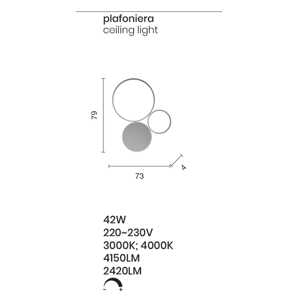 Lampada da Parete in Metallo Verniciato con LED Design Moderno - Punto